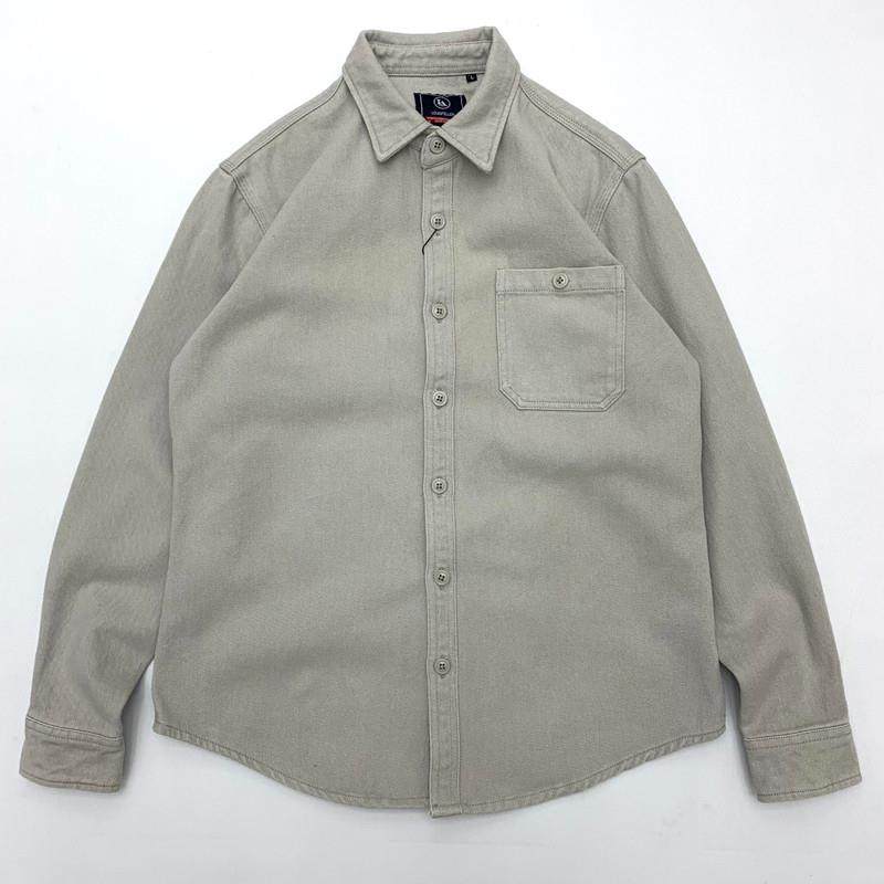 马洛里奥~阿梅卡其色很重！厚工作衬衫男士休闲香港风格覆古大尺,淘宝优惠券,粉丝福利购,淘宝优惠卷