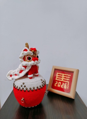 马年醒狮非遗手工国潮玄关摆件