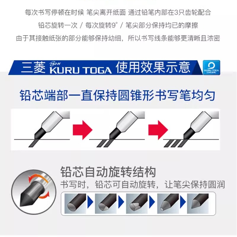 现货日本三菱uni三丽鸥限定布丁狗Kuru Toga自动旋转铅芯铅笔0.5-图1