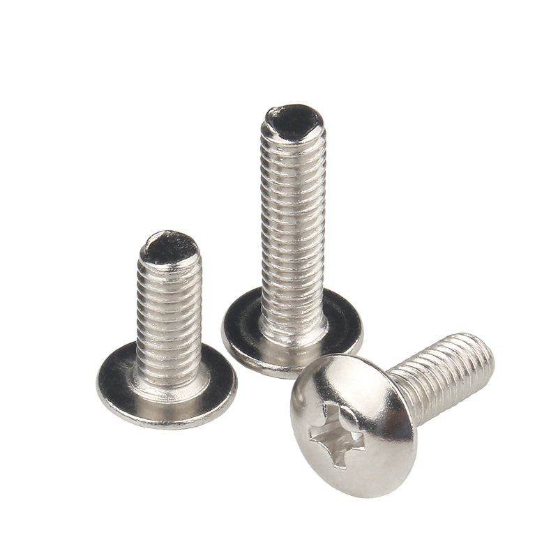 黑色304不锈钢十字大扁头螺丝蘑菇圆头螺栓伞头机螺钉M3M4M5M6M8 - 图3
