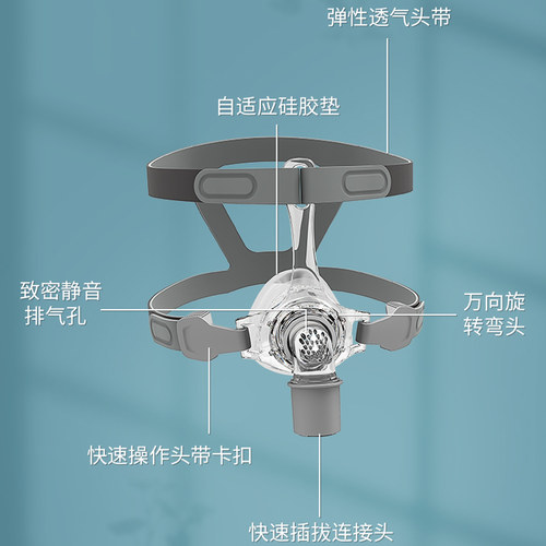 BMC瑞迈特呼吸机通用型鼻面罩原装家用鼻枕配件睡眠呼吸器口鼻罩-图3