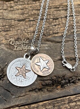 银币&铜币改造五星项链吊坠