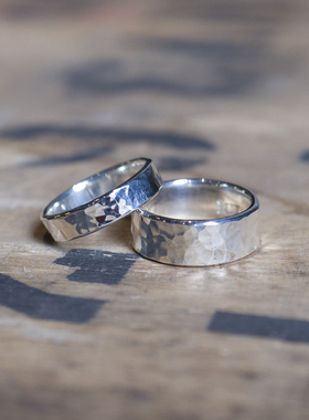 光岚龙头千锤百炼手工多面戒指