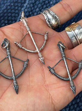 印第安宝石幻彩硫化弓箭造型吊坠