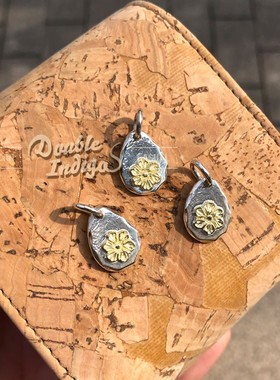 dearblossom日本制敲边银饼吊坠