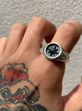 爆炸星光熔岩界面实心戒指