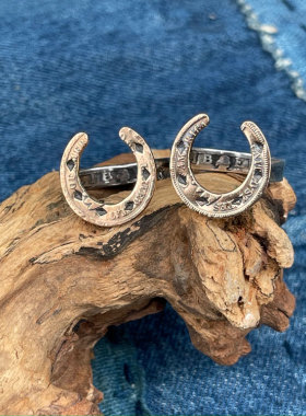 银币铜币改造复古马蹄造型戒指