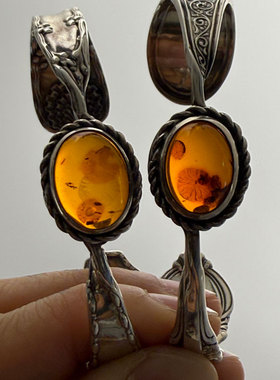 Blind Man Togs 复古华贵 日本手工天然琥珀古董汤匙改造手镯