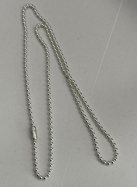 Jango 买珠还椟 日本手工无做旧光亮版925全银银球项链