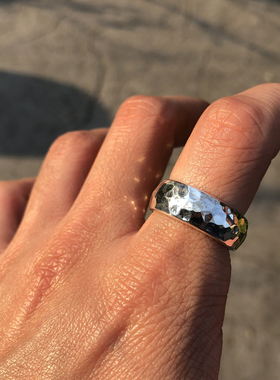 龙头手工复古不规则宽版戒指