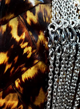 日本手工复古熔岩火焰项链