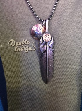 五星银星美国老铜币项链吊坠