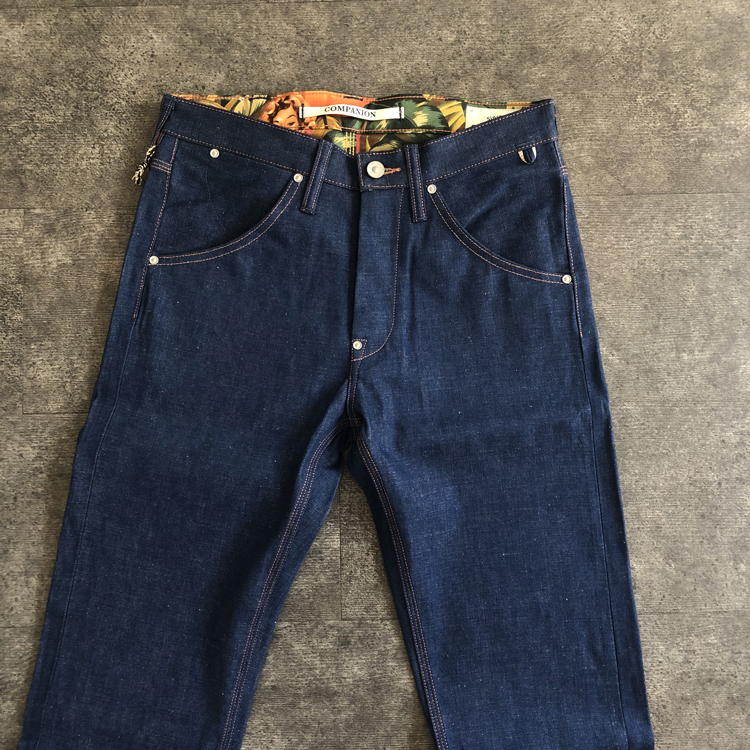 Companion denim大屁股内画10oz 轻磅原色赤耳牛仔裤 - 图0