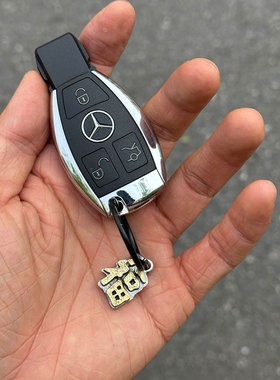 KOPO METAL 福气满满 台湾手打中号黄铜+925银做旧福字复古银吊坠