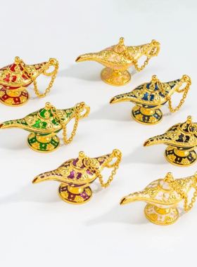 阿拉丁神灯新款特小号大号都有金属许愿灯艺术摆件复古欧式工艺品