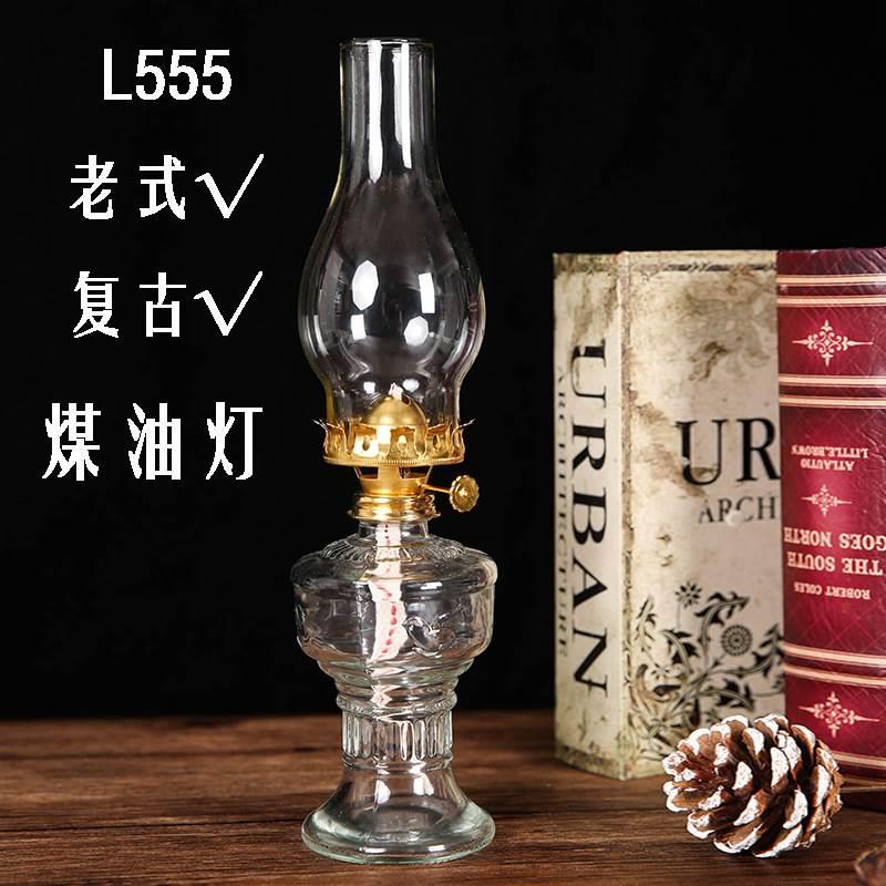 L555莲花型复古煤油灯 户外露营氛围野营灯 客厅卧室摆件轻奢灯具 - 图1