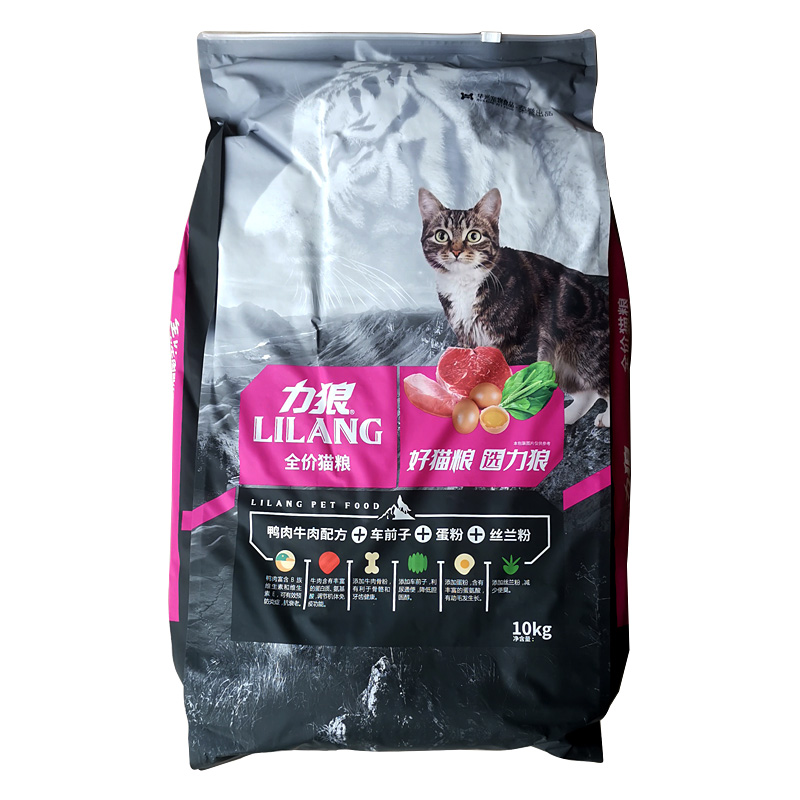 力狼猫粮 牛肉味成猫粮10Kg20斤主粮通用鱼肉味英短美短折耳幼猫 - 图3