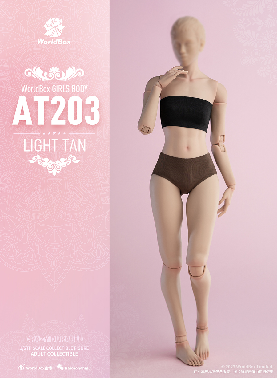 现货 Worldbox AT203 耐操 1/6 女素体 模特版 白肤 小麦色 可动 - 图0