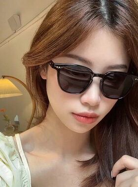 高度数方形墨镜女小脸近视太阳镜