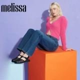 [Lisa тот же стиль] Melissa Melissa приморские пляжные сандалии женская летняя верхняя одежда желтые римские туфли 32408