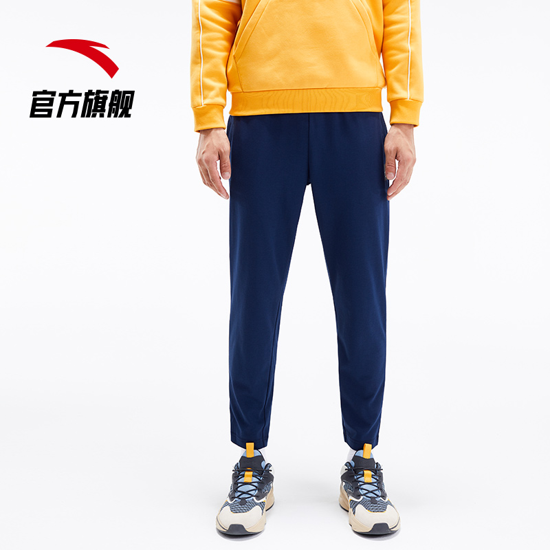 安踏官方网店安踏运动裤男年夏季新款针织运动九分裤学生休闲裤跑步直筒裤2