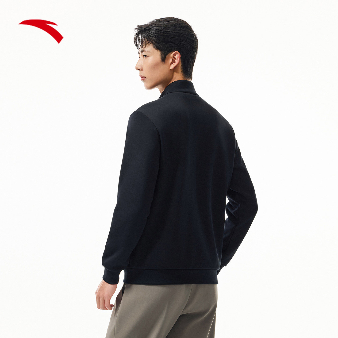 安踏行政夹克男冬季新款针织立领商务通勤休闲外套上衣152547706,淘宝优惠券,粉丝福利购,淘宝优惠卷