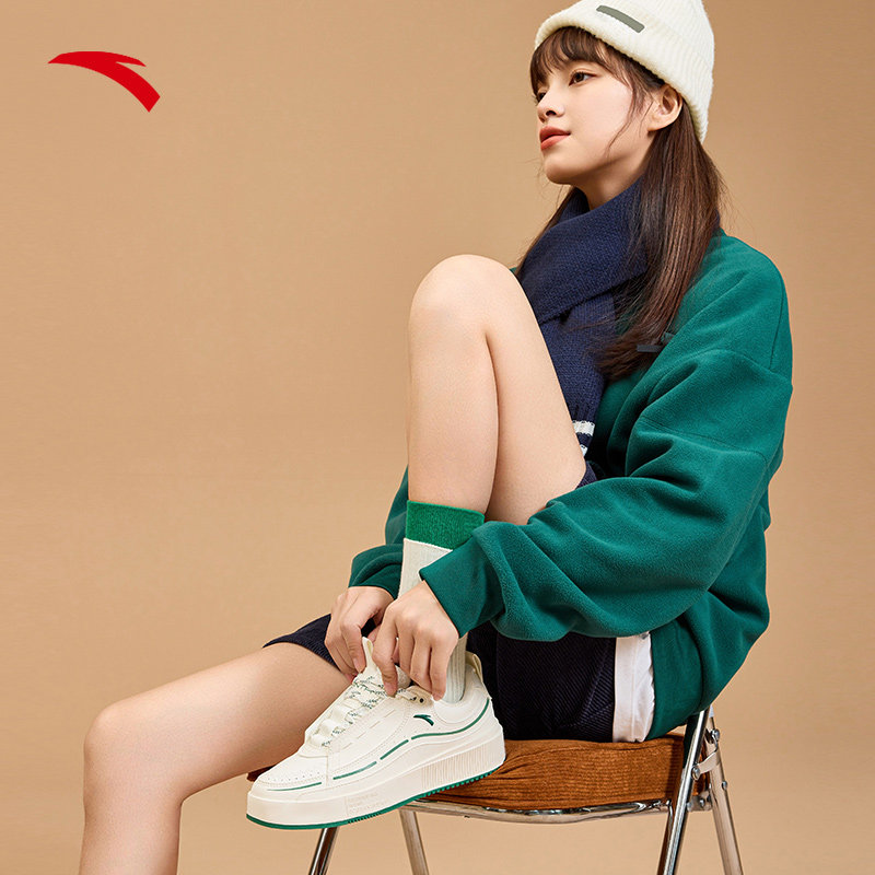 安踏小绿丨厚底2022秋季新款女鞋 安踏网店板鞋