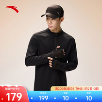 Ann stepped half zipped with velvety long sleeve knitted sweatshirt male winter new warm long T round neckline heads-up undershirt