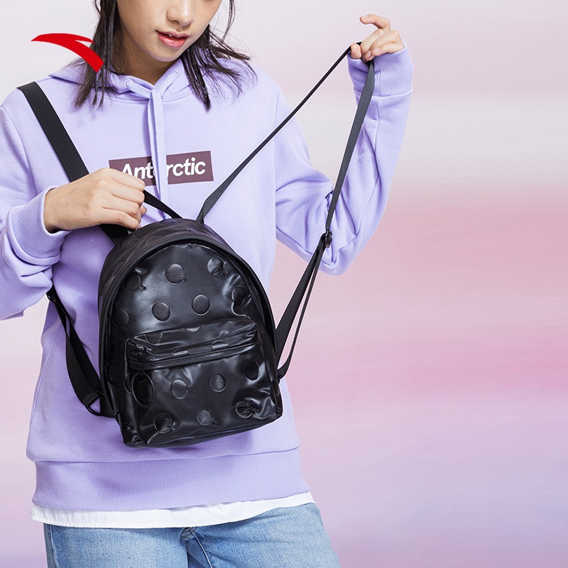 安踏官方网店安踏运动双肩包女波点系列2022年学生书包时尚潮流休闲背包旅行包1