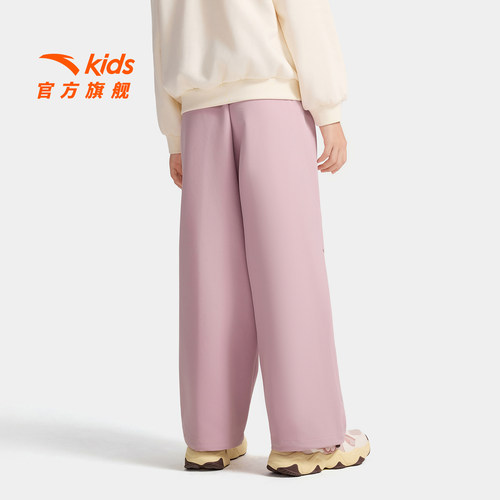 安踏儿童男女童运动长裤2026夏季舒适亲肤中大童户外弹力裤子 - 图1