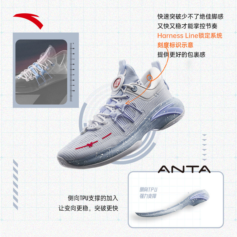 安踏zup1丨全能型篮球鞋氮科技抓地 安踏网店篮球鞋