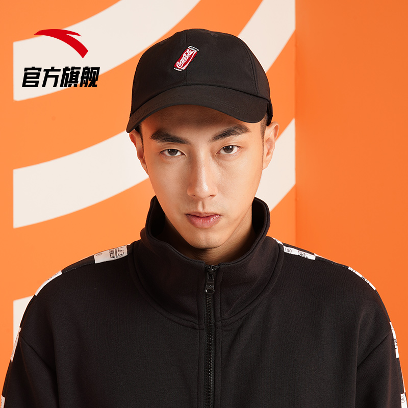 安踏官方网店安踏可口可乐联名帽子春季新款遮阳帽鸭舌运动帽男女情侣出街潮帽3