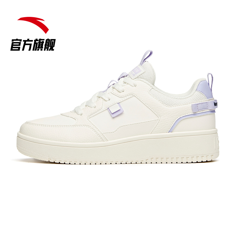 安踏官方网店安踏板鞋女鞋秋季新款学生官网潮流休闲鞋白色运动鞋小白鞋女0