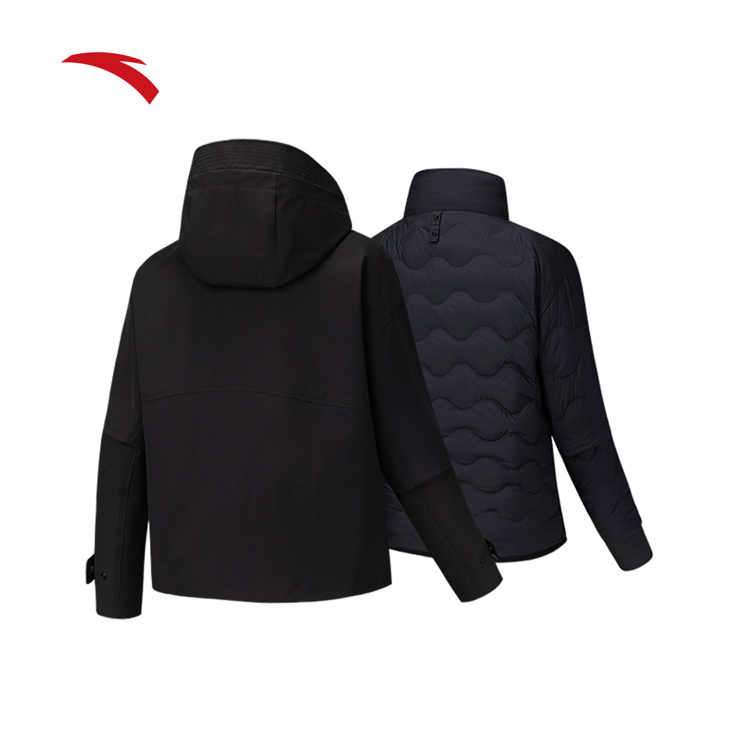 安踏羽绒三合一软壳衣丨鸭绒内胆运动外套女叠穿两件套162548605,淘宝优惠券,粉丝福利购,淘宝优惠卷