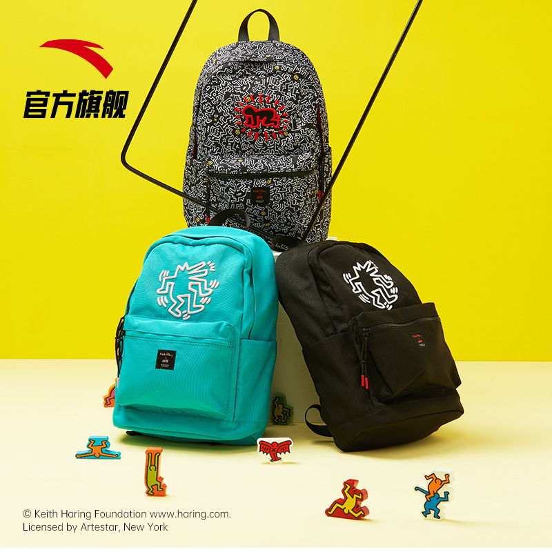 安踏官方网店安踏KH联名双肩背包男女年夏季新款涂鸦潮流运动学生休闲包3