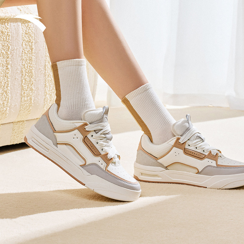 安踏骜杰丨滑板鞋厚底增高女板鞋百搭时尚运动休闲鞋122618043,淘宝优惠券,粉丝福利购,淘宝优惠卷