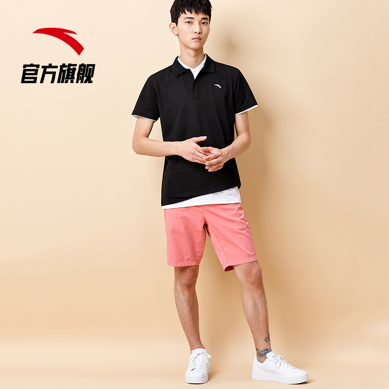 安踏官方网店安踏官网旗舰POLO衫男女短袖夏季运动体恤翻领t恤情侣速干衣3