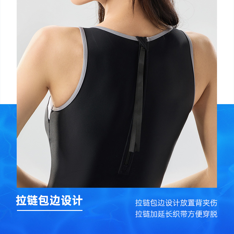 安踏官方网店安踏连体泳衣女专业运动服2022夏季新款显瘦遮肚泡温泉游泳裙子3