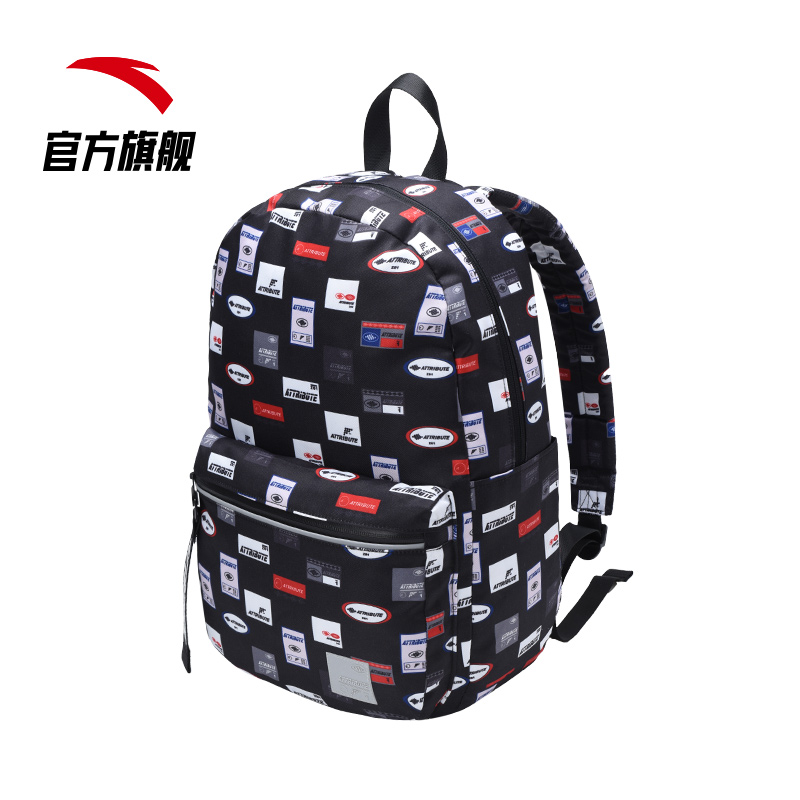 安踏官方网店安踏背包学生书包新款男女黑色双肩背包电脑包运动休闲包潮2