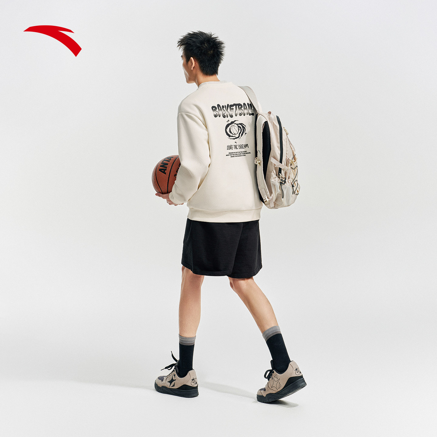 安踏潮流美式套头运动卫衣男女2026新款印花休闲情侣圆领长袖上衣,淘宝优惠券,粉丝福利购,淘宝优惠卷