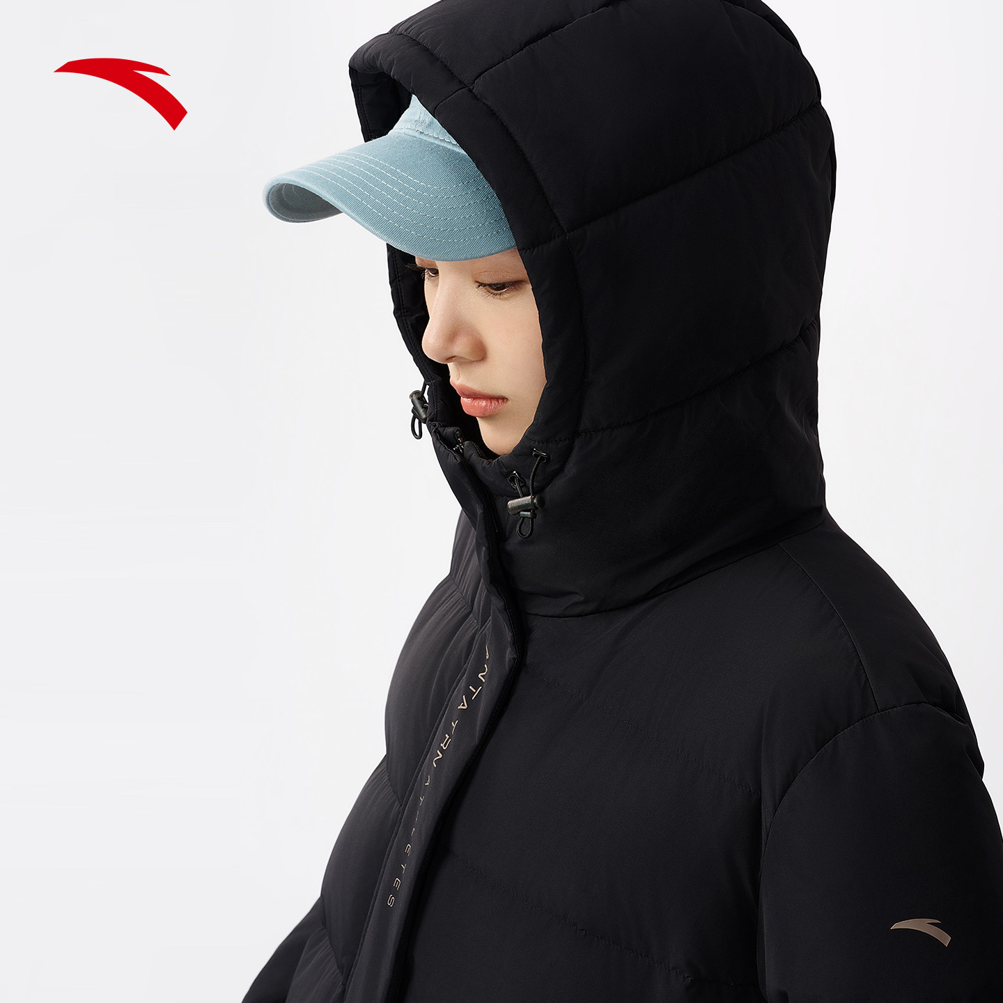 安踏防泼水中长款运动羽绒服女士冬季防风保暖棉服外套162617901,淘宝优惠券,粉丝福利购,淘宝优惠卷