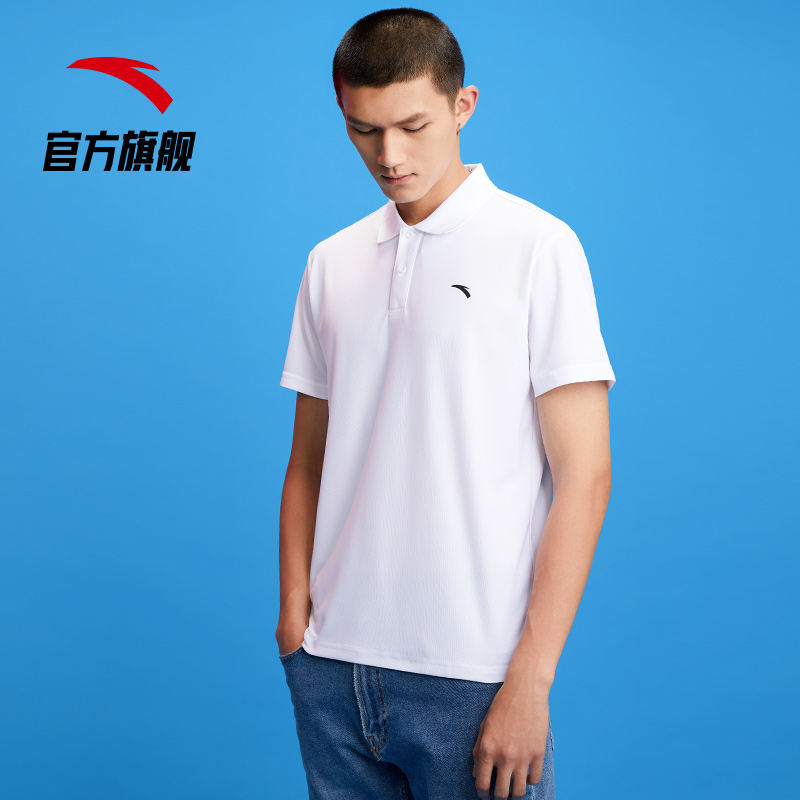 安踏官方网店安踏运动服装男套装夏polo衫休闲短袖上衣速干短裤两件套官网3