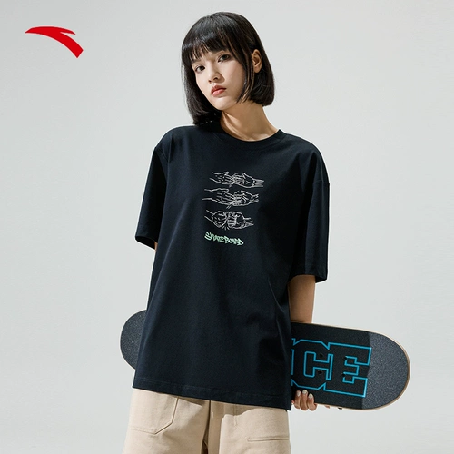 [Wang Yibo та же модель] Anta Skateboarding 丨 Ice Skin Technology Skateboard T -For Man Men and Women с той же T -Fish 172228104