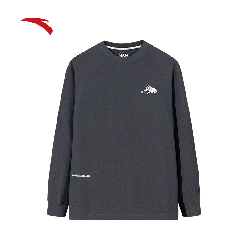 安踏休闲长袖卫衣男女同款2025冬季圆领套头速干t恤上衣172538404,淘宝优惠券,粉丝福利购,淘宝优惠卷