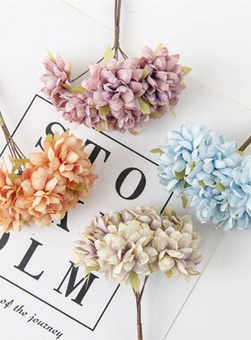 仿真绣球花花束小把花束 DIY手工迷你绣球花花环材料装饰配件热款
