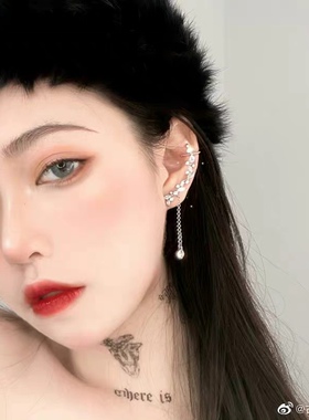 古觉工作室925银针唯美树叶水晶