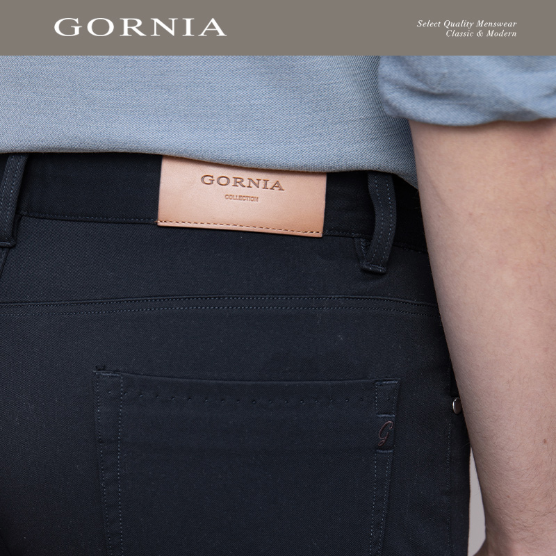 GORNIA/格罗尼雅男士牛仔裤棉质微弹耐磨百搭中年休闲裤男