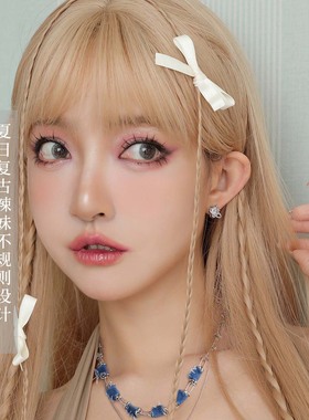 LUYUO复古嘻哈牛仔项链夏季美式甜酷辣妹小众设计个性锁骨链女