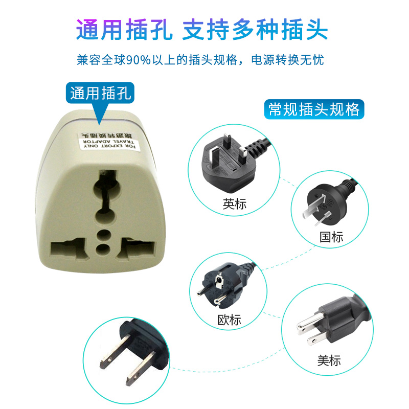 手机充电器转换插头港版转国内台湾美国澳大利亚插座转换器包邮 - 图1