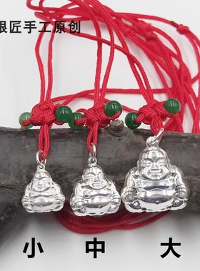 谢家银银佛吊坠    99足银弥陀佛项坠